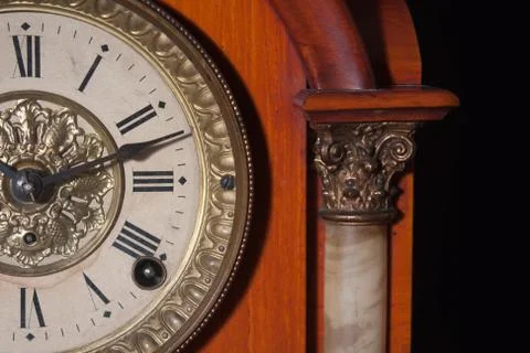 Antique clock close up Stock Photos