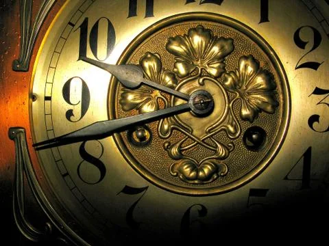 Antique clock close-up Stock Photos