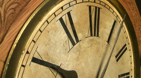 Antique Clock cu TL 02 Stock-Footage