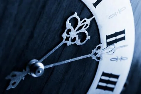 Antique clock dial with arabic numerals Stock Photos