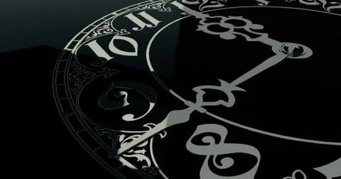 Antique clock dial close-up. Stock Illustration