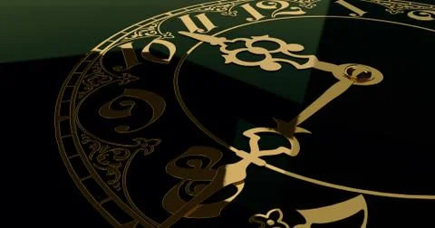 Antique clock dial close-up. Stock Illustration