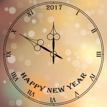 Antique clock fac Stock Illustration