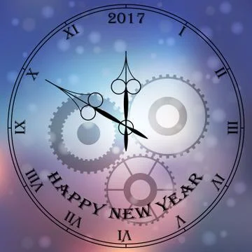 Antique clock fac Stock Illustration