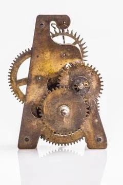 Antique clock gears Stock Photos