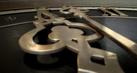 Antique Clock Macro Stock Illustration