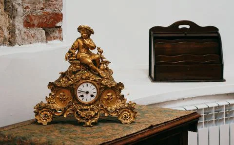 Antique clock in the museum Foto stock