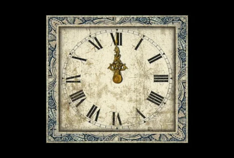 Antique Clock (NTSC) Stock Footage