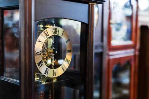 Antique clock old time passing . Foto stock