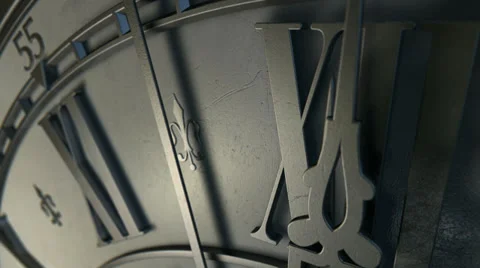 Antique clock physical extreme closeup tick 2 Stock Footage 36665932
