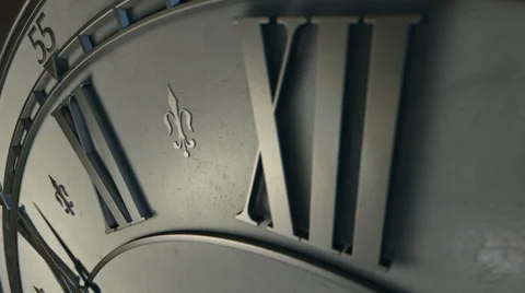 Antique clock physical timelapse static Video stock 36665872