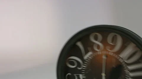 Antique clock rolling on the floor.  Stock Footage 59719676