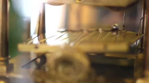 Antique clock spinning ball Stock Footage 50222875