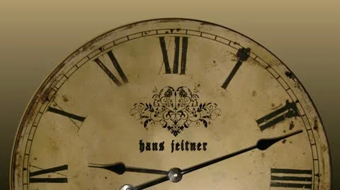 Antique clock time lapse Stock Footage 10568494