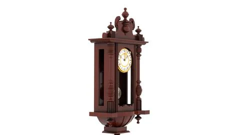 Antique clock on white background Stock Illustration