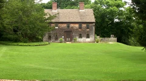 Antique colonial home Stock Footage 12250406