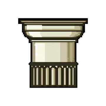 Antique column ancient pixel art vector illustration Illustrazione stock