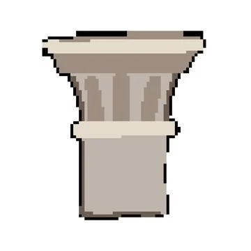 Antique column ancient pixel art vector illustration Illustrazione stock