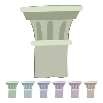 Antique column ancient vector cartoon graphic Stock Illustration