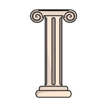 Antique column building Ilustración de archivo