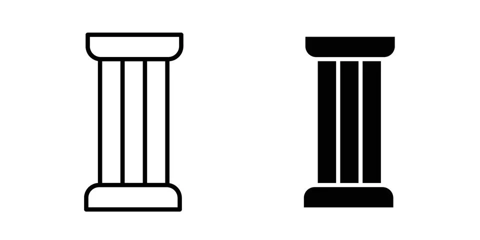 Antique Column icon design. Simple Vector illustrations.. Stock-Illustration