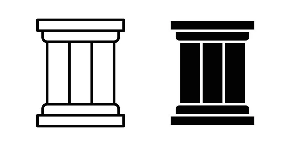 Antique Column icon vector design. EPS10 Stock-Illustration