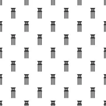 Antique column pattern seamless vector Stock Illustration
