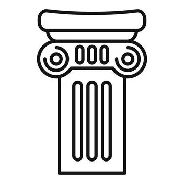 Antique column representing classical architecture and history Stock Illustration