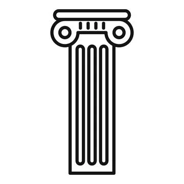 Antique column representing classical architecture and history Stock Illustration