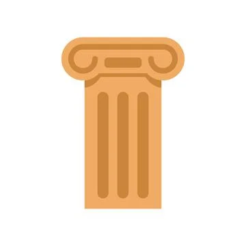Antique column representing classical architecture and history Stock Illustration