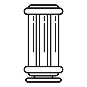 Antique column representing greek architecture and history Stock Illustration