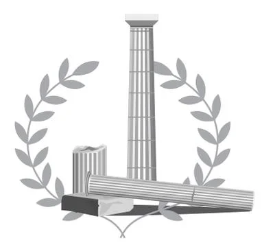 Antique Column Ruins Stock Illustration