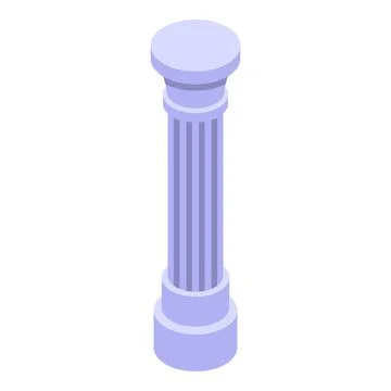 Antique column standing tall representing classical architecture Stock Illustration