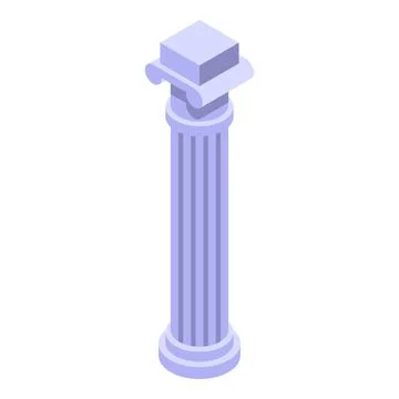 Antique column standing tall representing classical architecture Stock Illustration