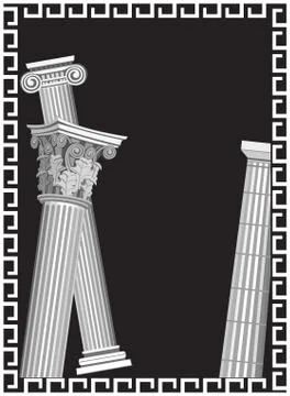 Antique Columns Stock Illustration