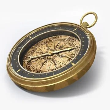Antique Compass 3D Model