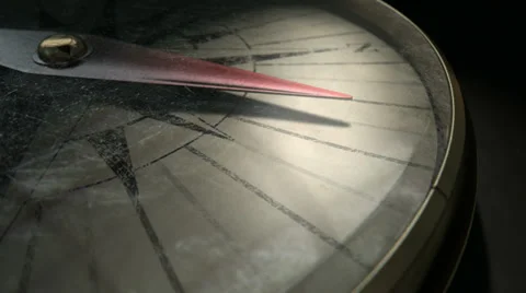Antique compass slow static Stock Footage 36698536