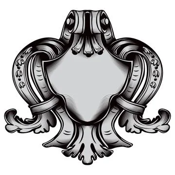 Antique crest emblem Stock Illustration