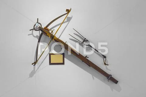 Antique crossbow Stock Photos