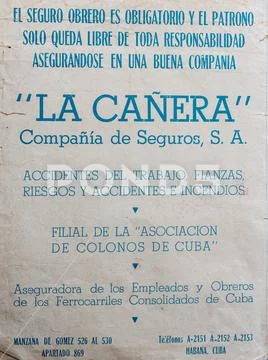 Antique Cuban advertisement paper Stock Photos