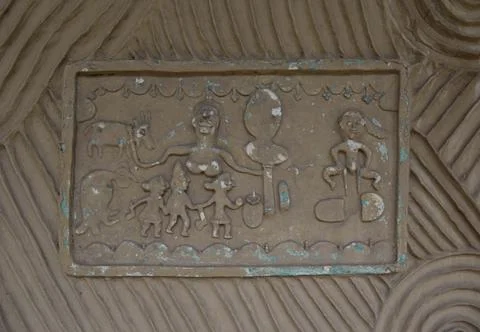 Antique designer clay wall Stock Photos