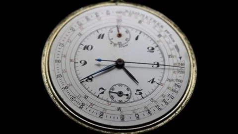Antique Dial Chronograph Watch Stock Footage 71399603