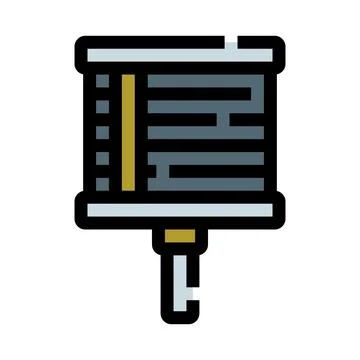 Antique document scroll icon symbolizing historical literature Illustration
