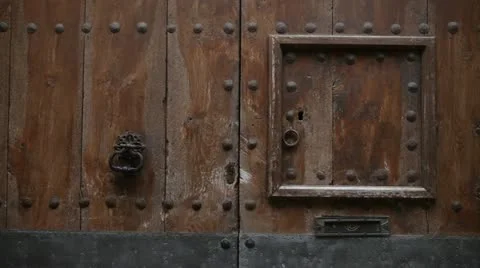 Antique door Stock Footage 21860257