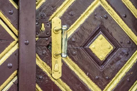 Antique door handle Stock Photos
