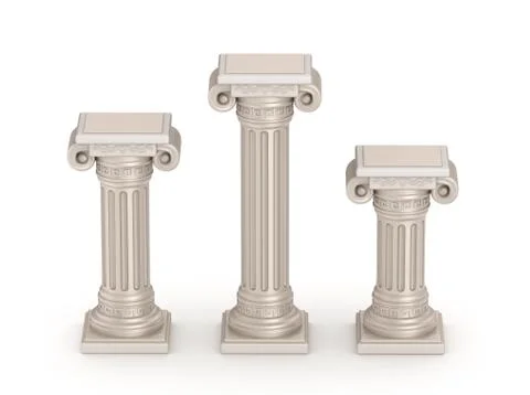 Antique doric style column - architectural detail Stock Illustration