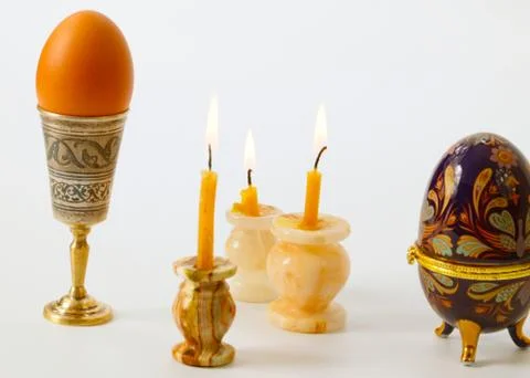 Antique Easter egg holder Stock Photos
