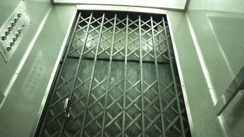 Antique elevator gracefully ascending 2 Stock Footage 255599512