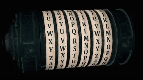 Antique Enigma Tool Medieval Cryptography Stock Footage 148666242