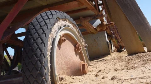 Antique Farm Combine Stock Footage 286401838